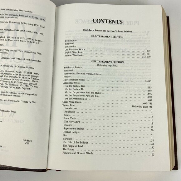 Vines Complete Expository Dictionary Of Old & New Testament Words Leather Bound - Picture 6 of 10